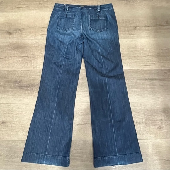 Lucky Brand Sailor Moon Wide Leg High Rise Blue Jeans‎ Flared 36x33 USA Stretch - Picture 3 of 11